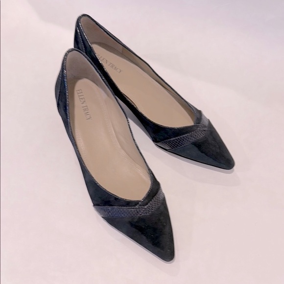 Ellen Tracy Black Flats & Loafers Sleek Design - Picture 1 of 11